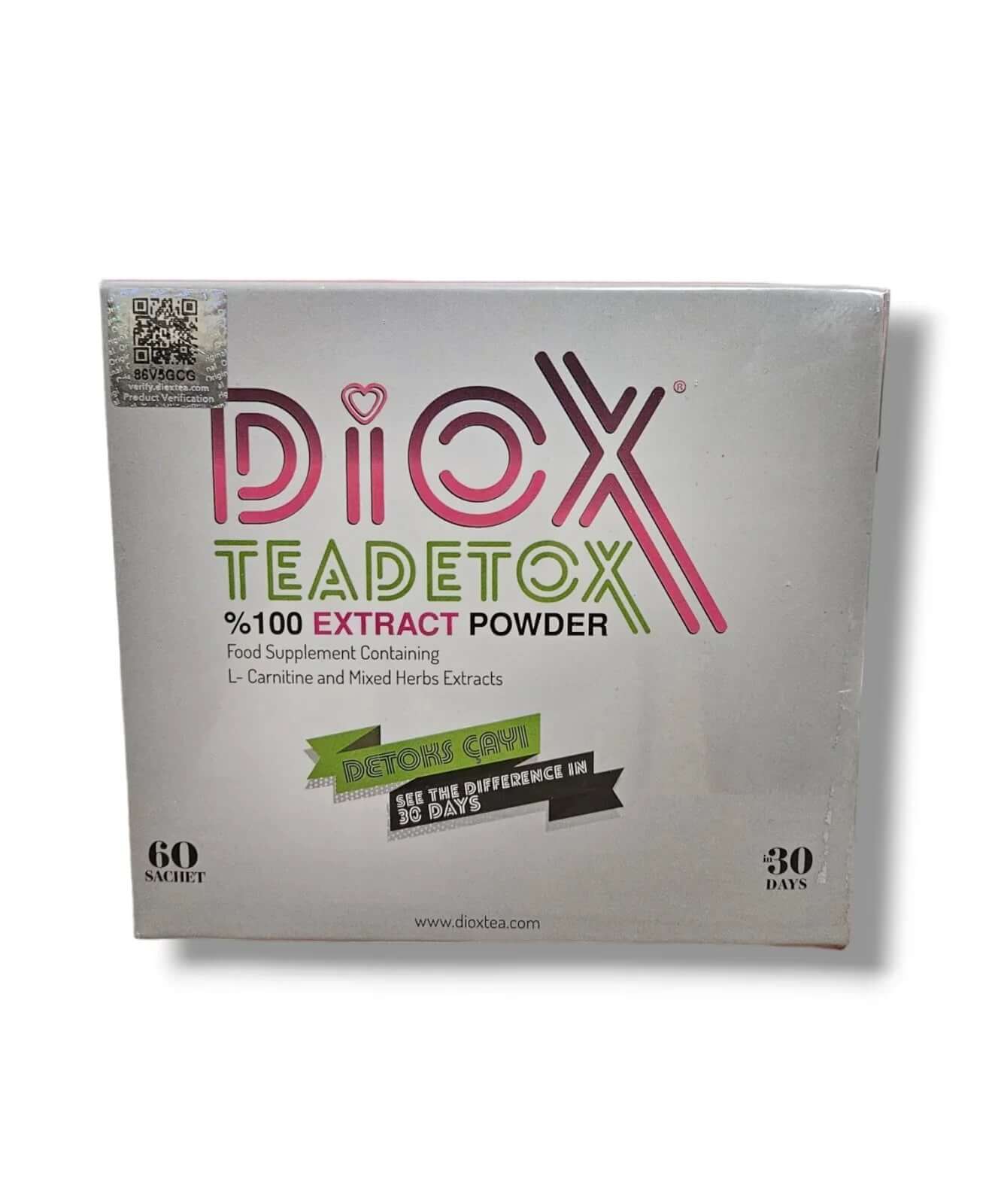 Diox Detox Tea - 60 сашета Ефективен чай за отслабване и детоксикция Второстепенно изображение