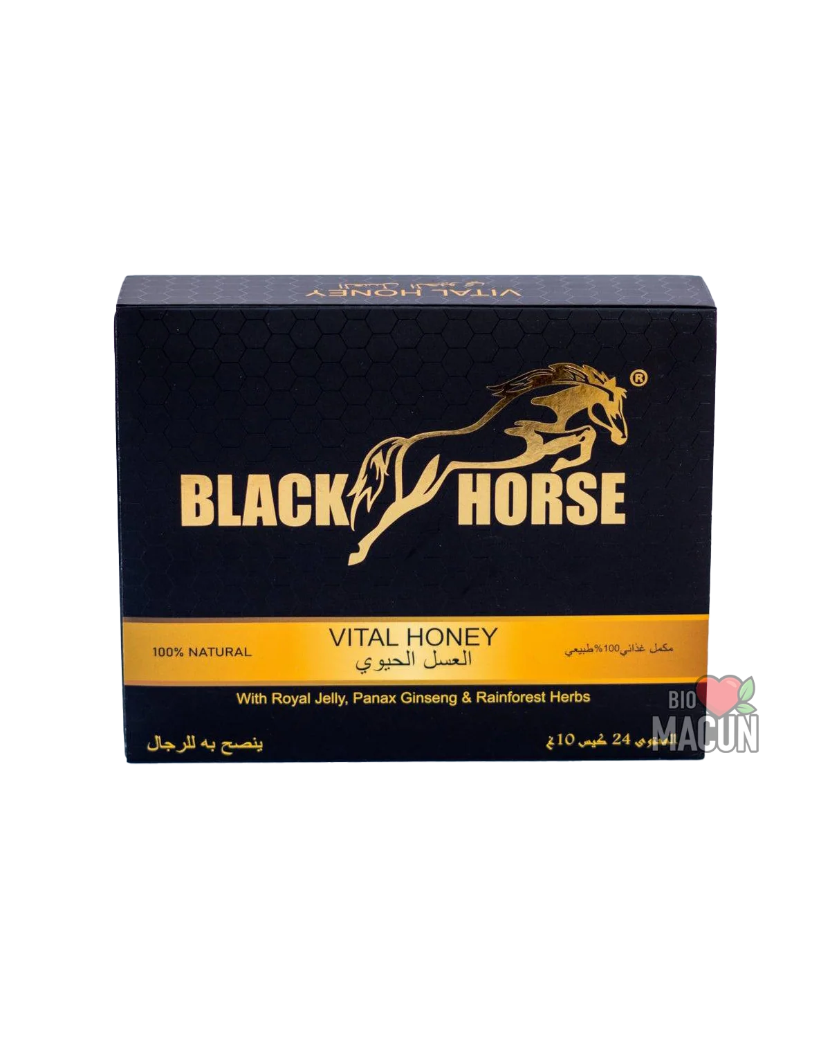 Black Horse Macun – оригинален епимедиум маджун 24 сашета × 10g Imagen principal del producto