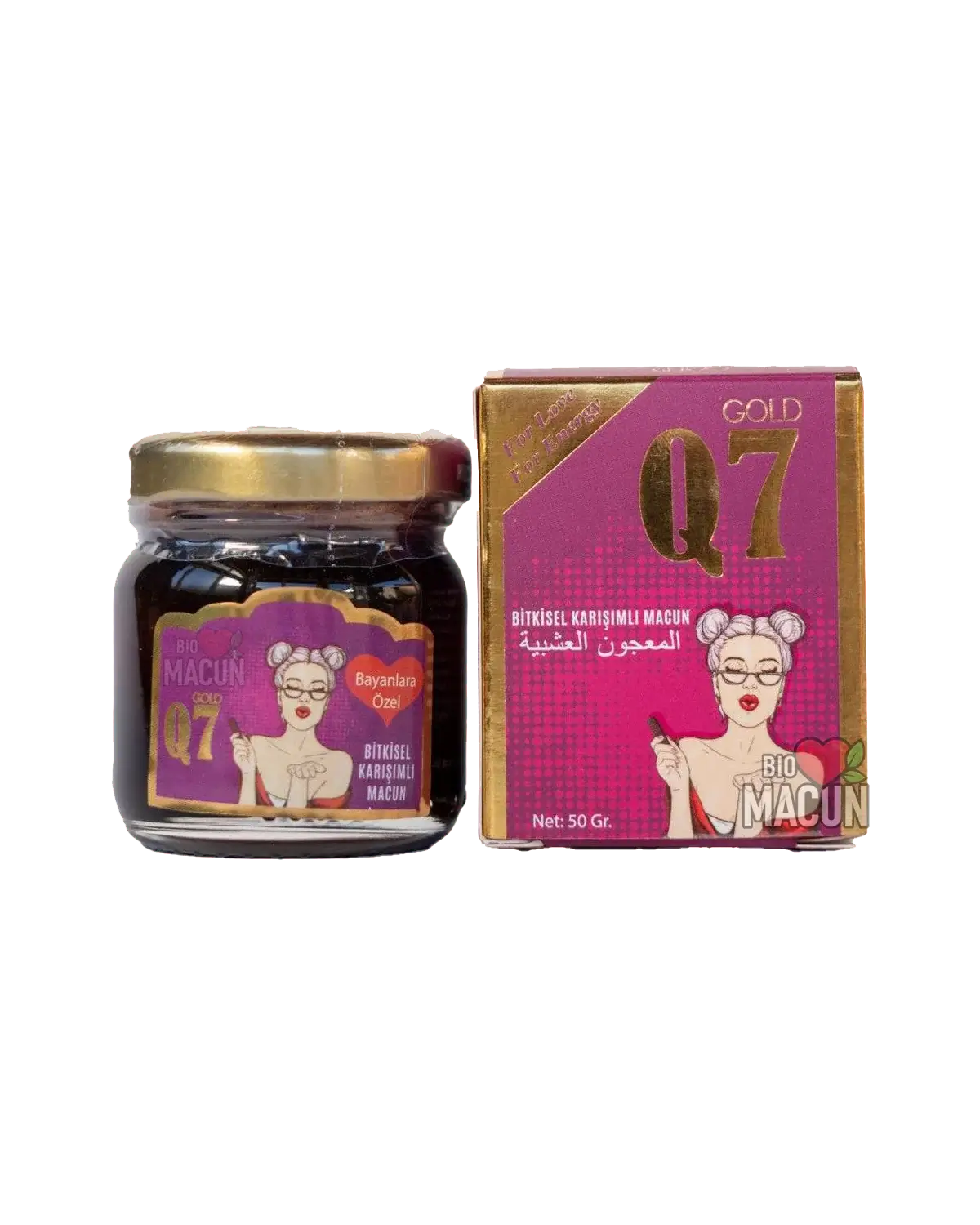 Q7 Gold Epimedium Macun 50g – натурален маджун за жени Основно изображение